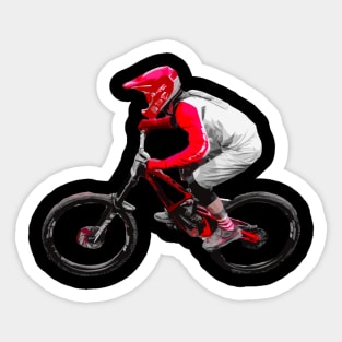 mtb downhill action Sticker